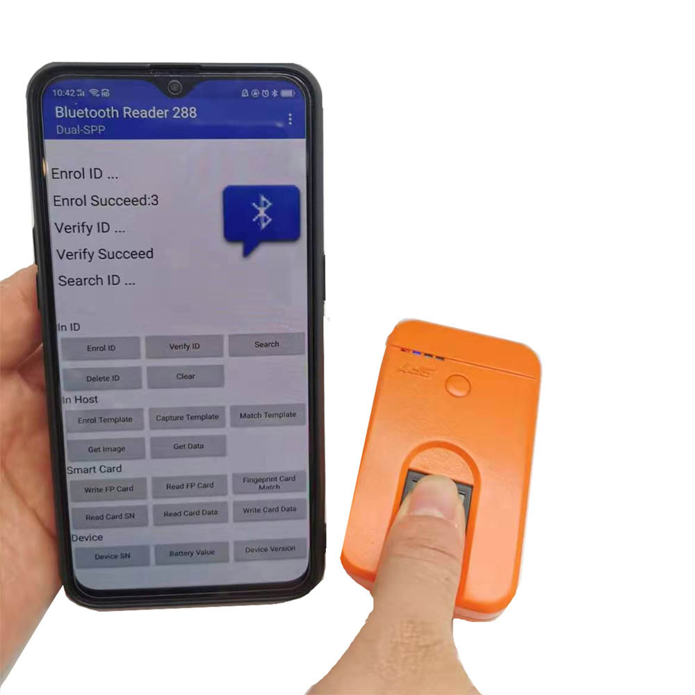 Scanner biométrico de tablet Android Bluetooth