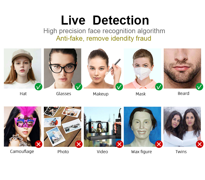 Autenticação facial de detecção ao vivo
