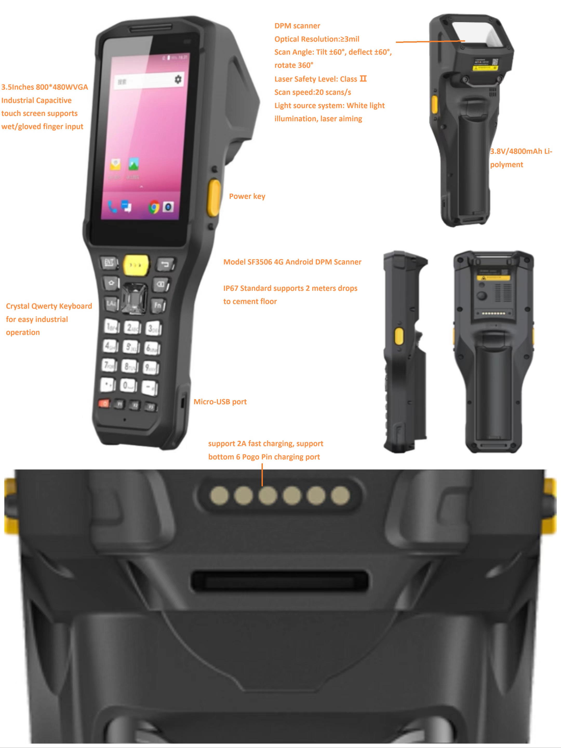 Scanner de marcação direta na peça