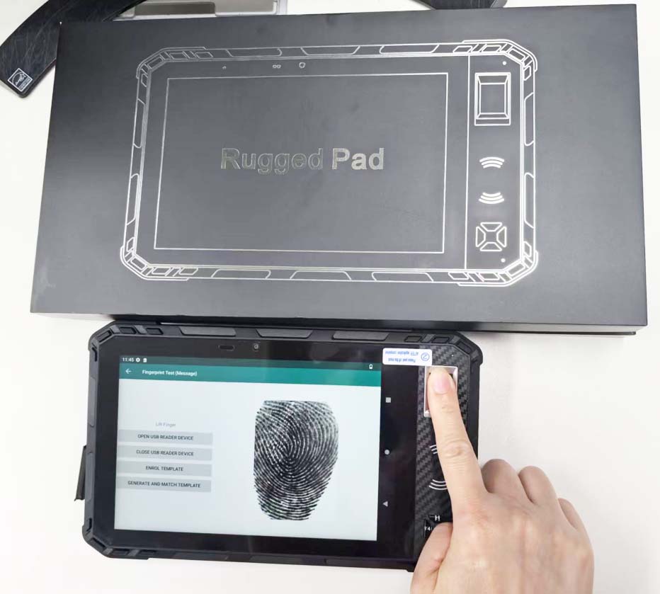 Military fingerprint tablet