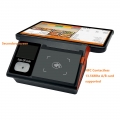 Loteria de tela dupla portátil Android, tudo em uma impressão digital POS Cashier com impressora térmica de 80 mm