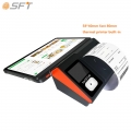 Loteria de tela dupla portátil Android, tudo em uma impressão digital POS Cashier com impressora térmica de 80 mm