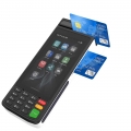 Terminal de pagamento POS portátil inteligente Android com tela dupla e teclado QWERTY