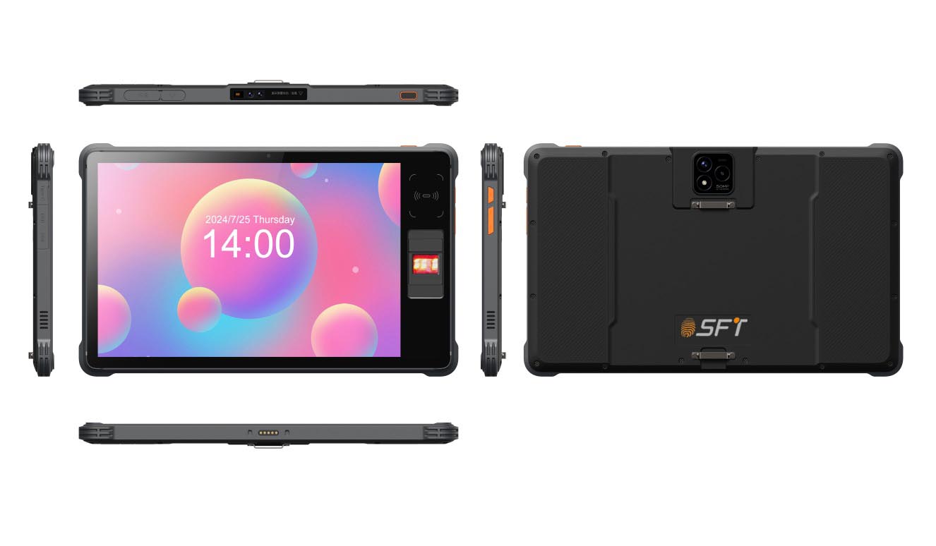 Tablet industrial 4G com Android 14 e impressão digital biométrica está chegando